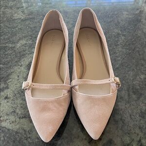Cole Haan Blush Suede Pointed Flats